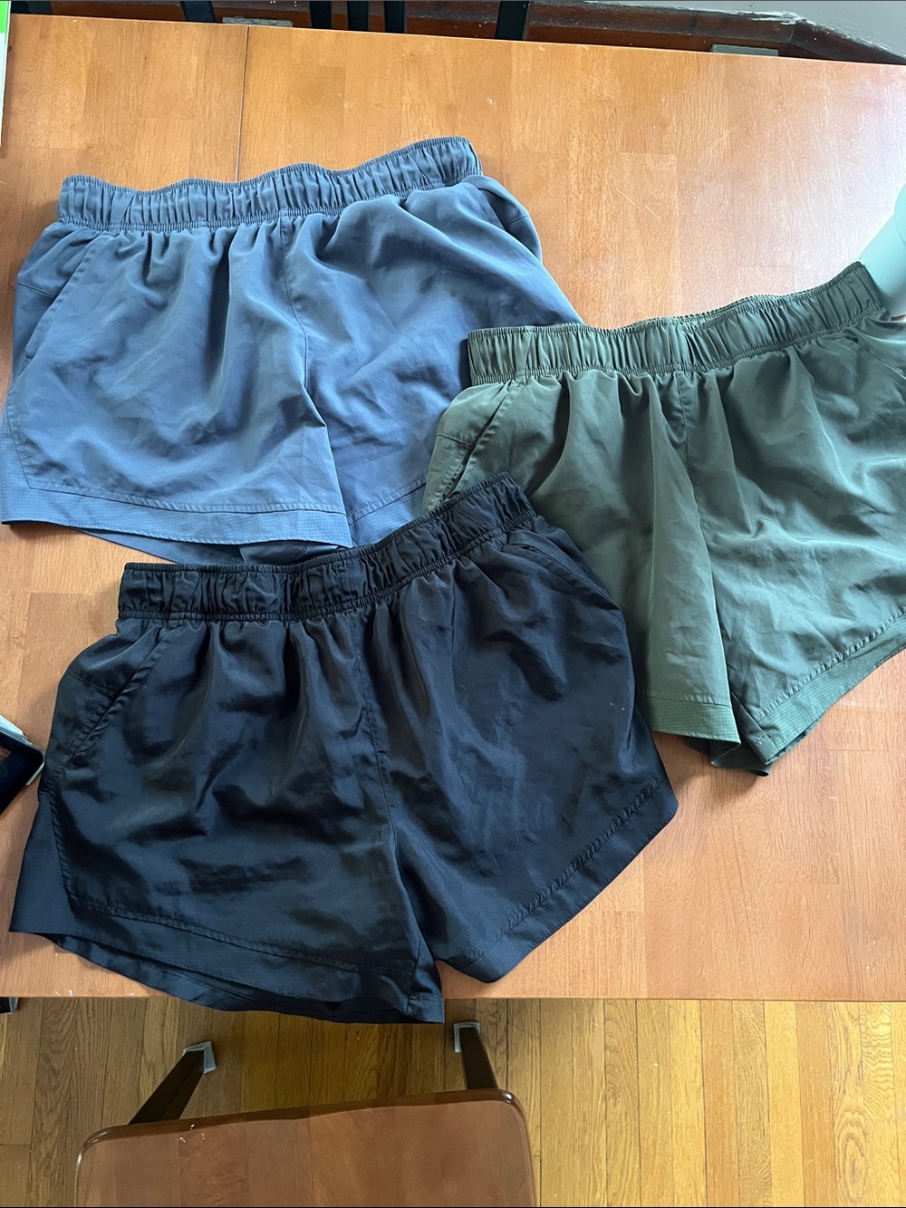 Athletic Works Women’s Elastic-Waist Shorts - Black, Olive, Slate Blue